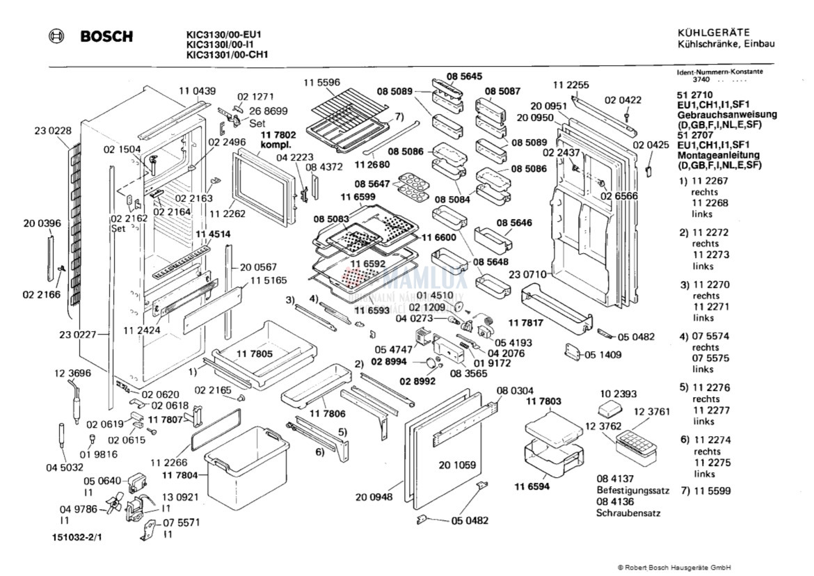 Ersatzteile Kühlschrank Bosch KIC313000: Dekorleiste - c.0070