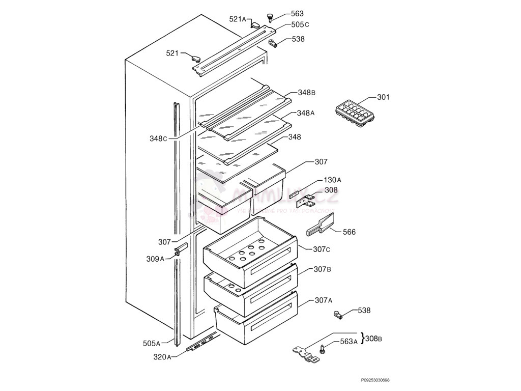 Details about   Electrolux Refrigerator Foam Insulator Block 240562101 AP3219267 PS738156 