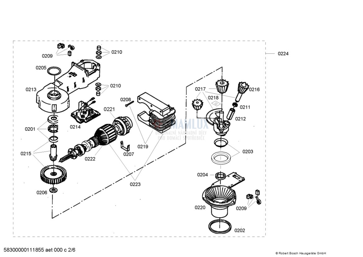 Deformation Pekkadillo Sway Spare Parts Mixer Bosch MUM4655EU05
