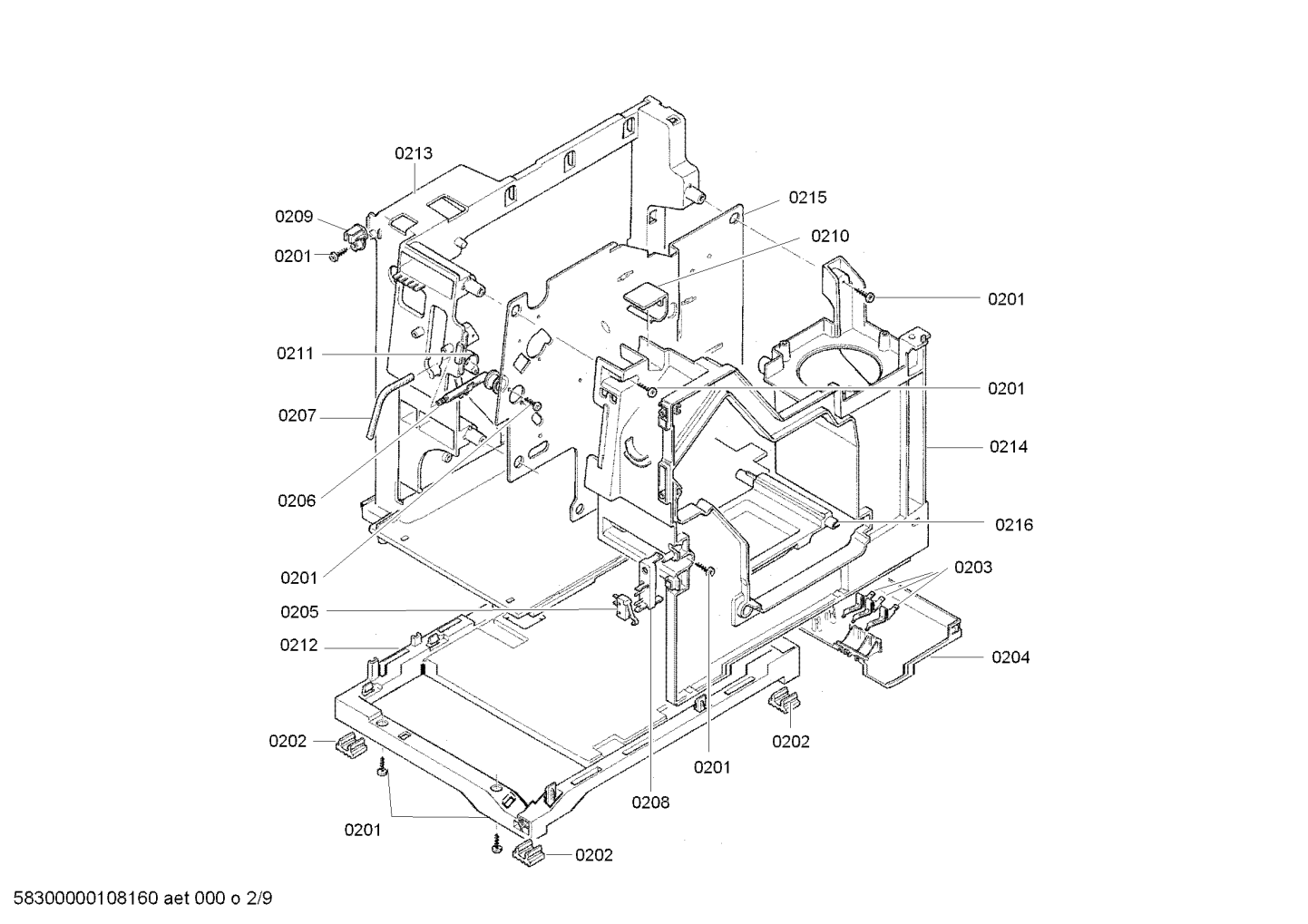 Original Couvercle klarspülerkammer dosierkombination Lave-vaisselle Siemens 166623 